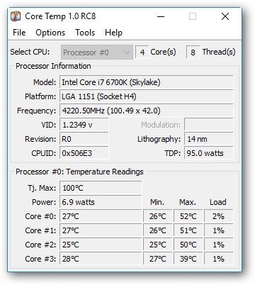 New CPU idle temp