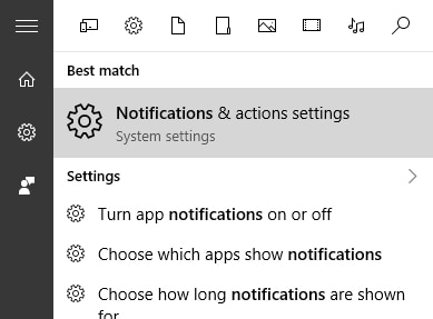 notifications search