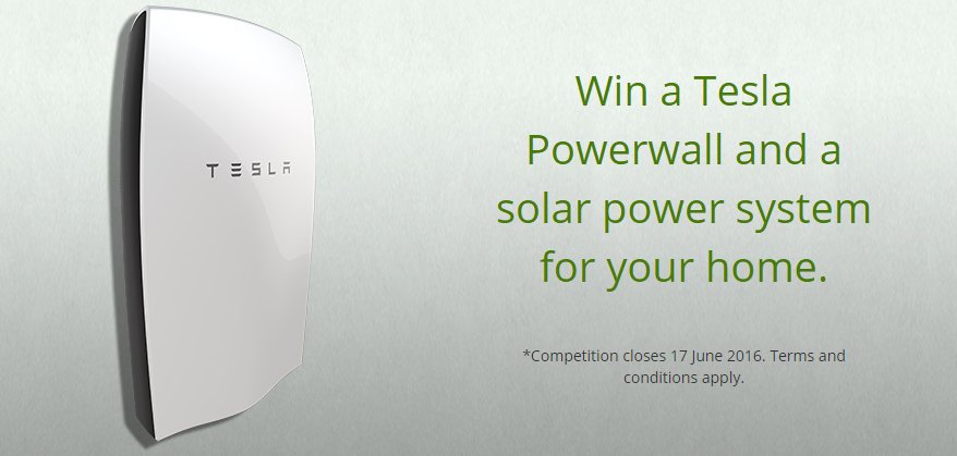 Tesla Powerwall giveaway