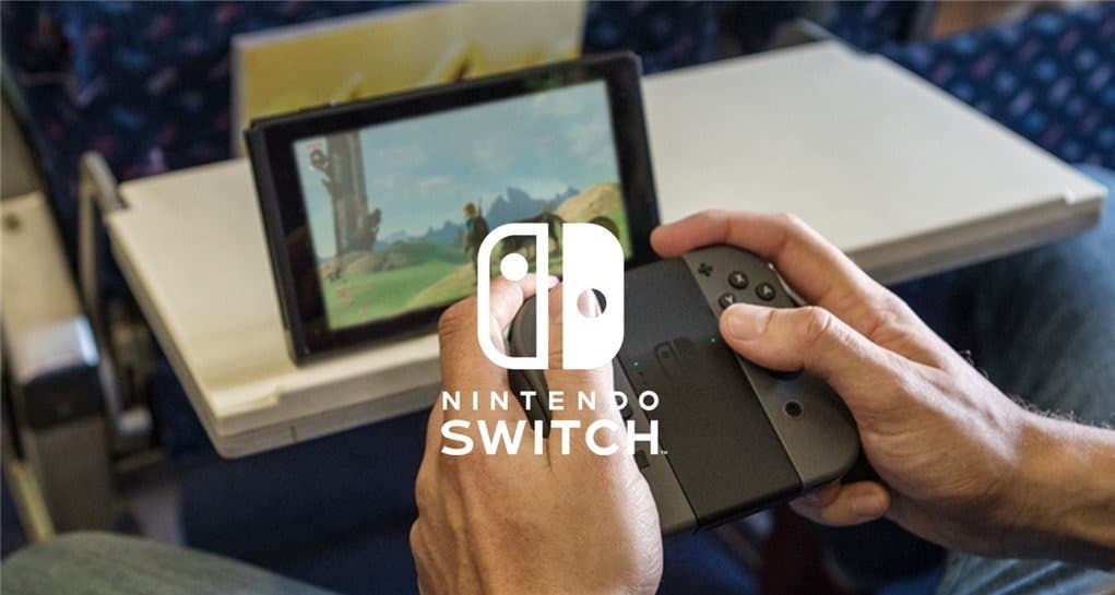 Nintendo Switch on the plane