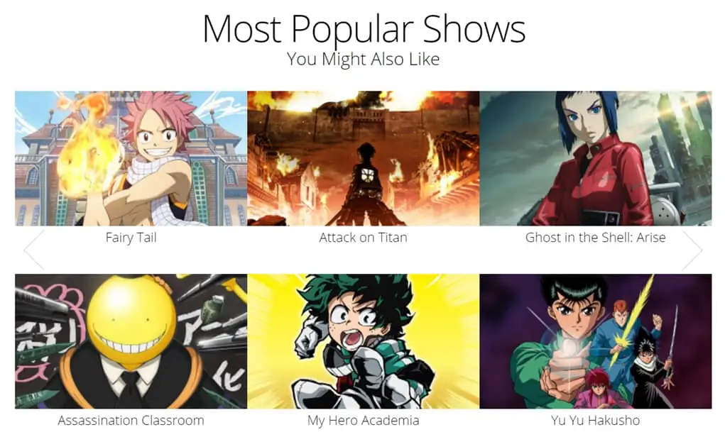 most popular anime shows
