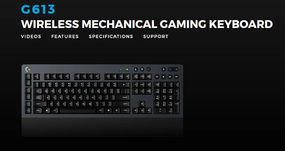 Logitech G613 wireless mechanical gaming keyboard