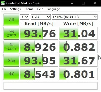 USB Type A 3_1 Gen 2 benchmark