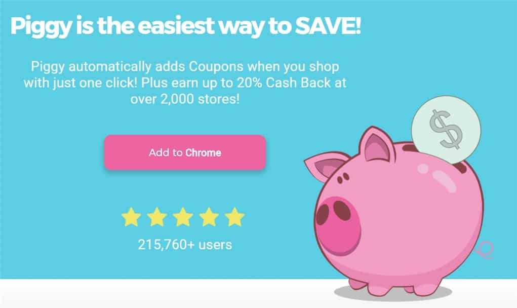 Piggy Save money coupons cashback