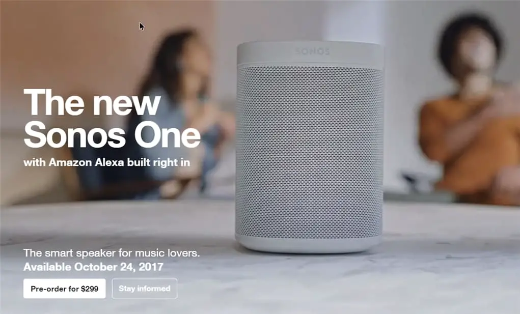 Sonos One Smart Speaker from Sonos