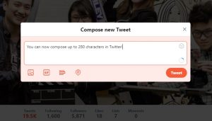 Twitter now has a 280-characters limit (from 140 characters)