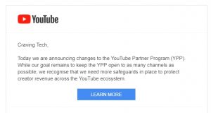 YouTube harder monetise video