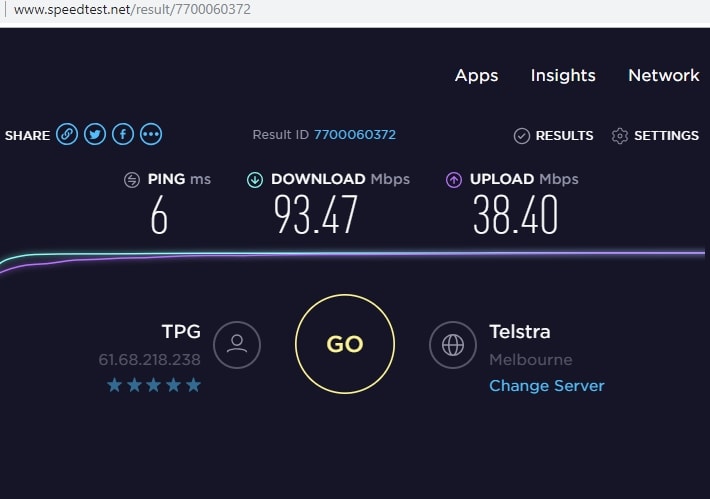 NETGEAR XR500 speed test