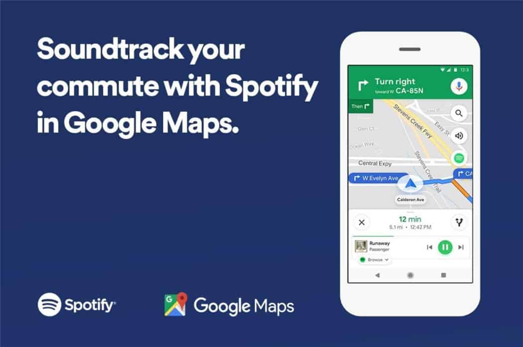 Spotify now integrates within Google Maps so you don’t have to switch back and forth