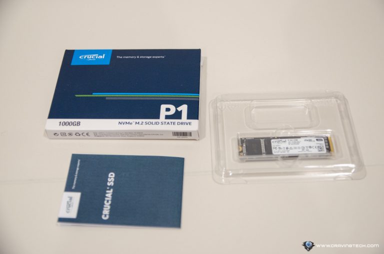 Crucial P1 NVMe SSD Packaging