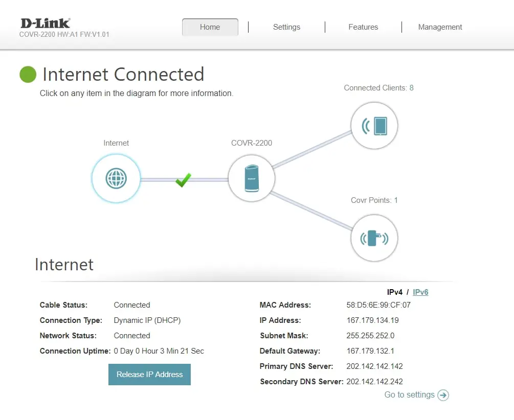 D-Link router admin