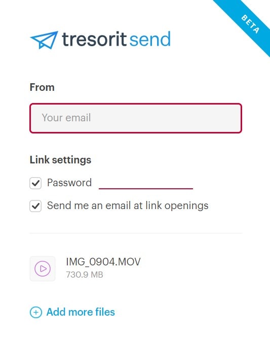 tresor send files securely and free