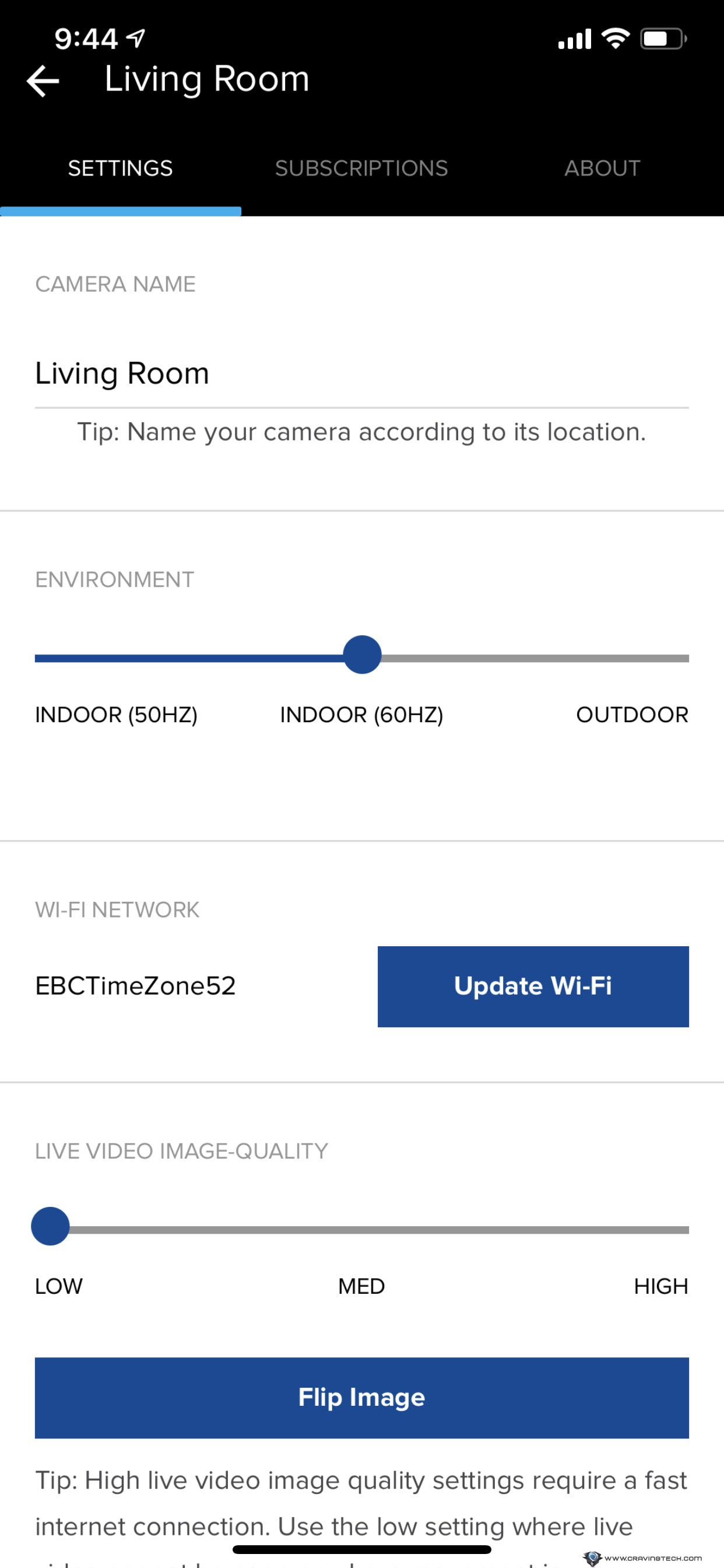 Swann Wi-Fi Indoor Security Camera settings