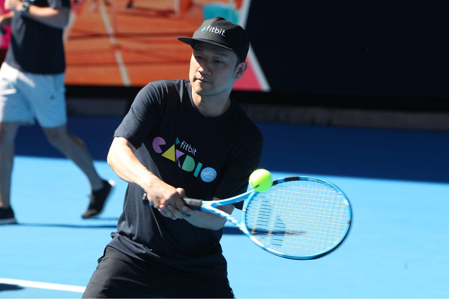 Michael at Australian Open 2019 with Fitbit Cardio Tennis