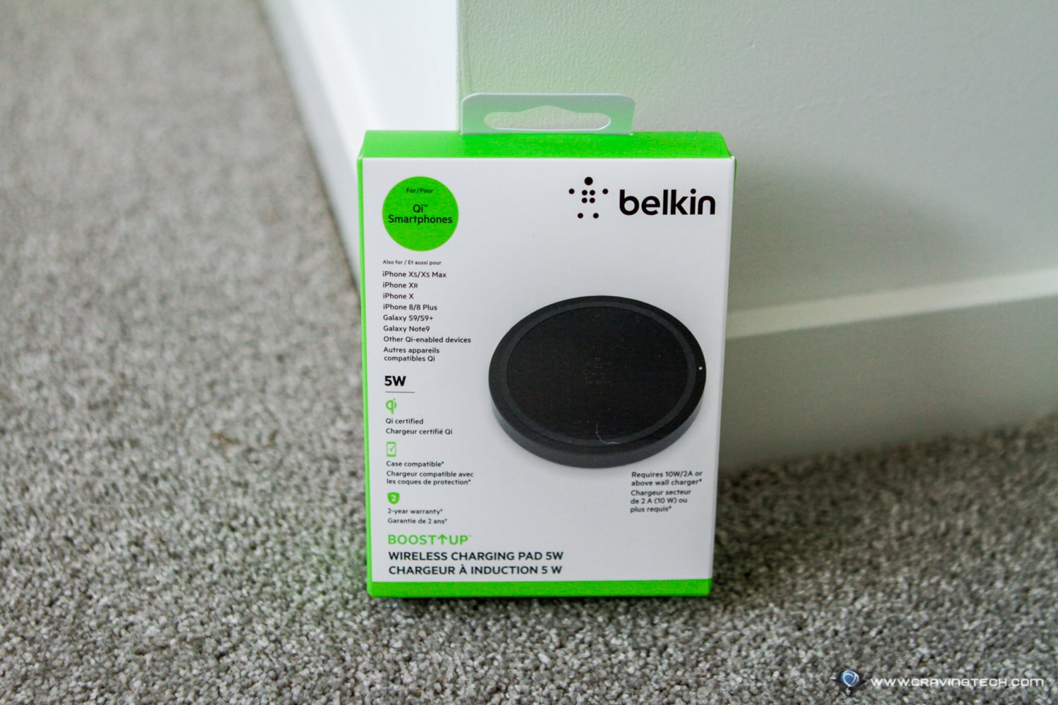 Belkin BoostUp 5W Wireless Charging Pad Packaging