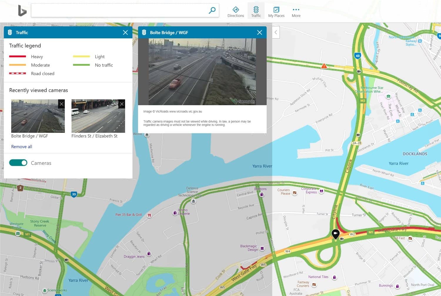 Bing Maps Real Traffic Camera