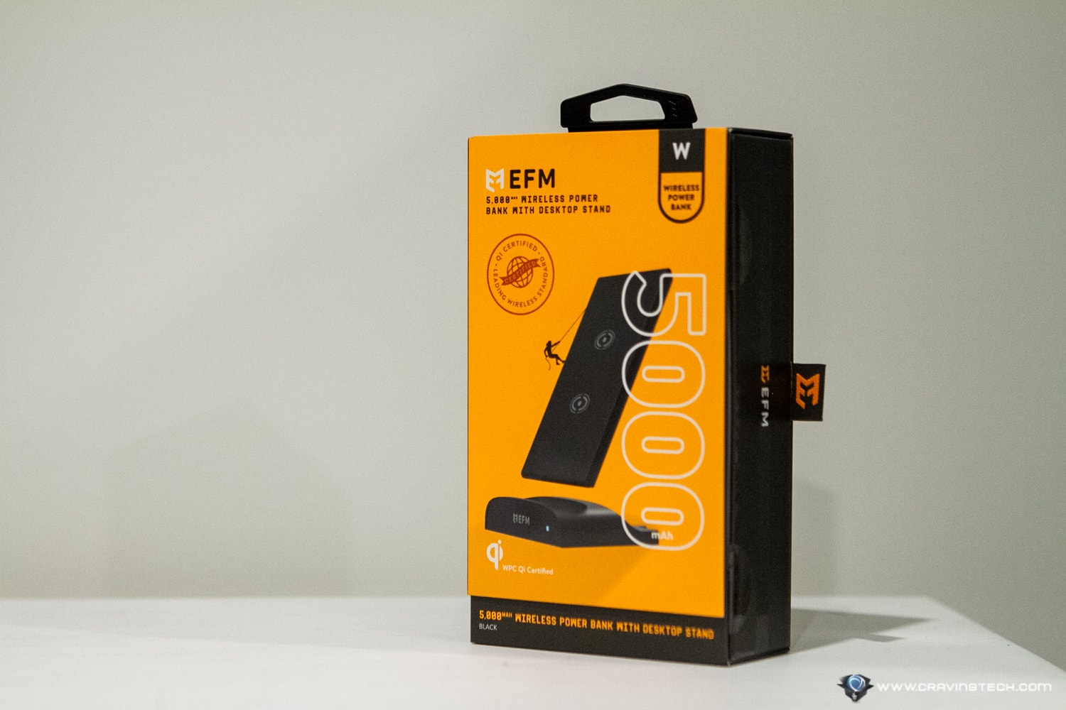 EFM Wireless Power Bank with Desktop Stand Review Packaging