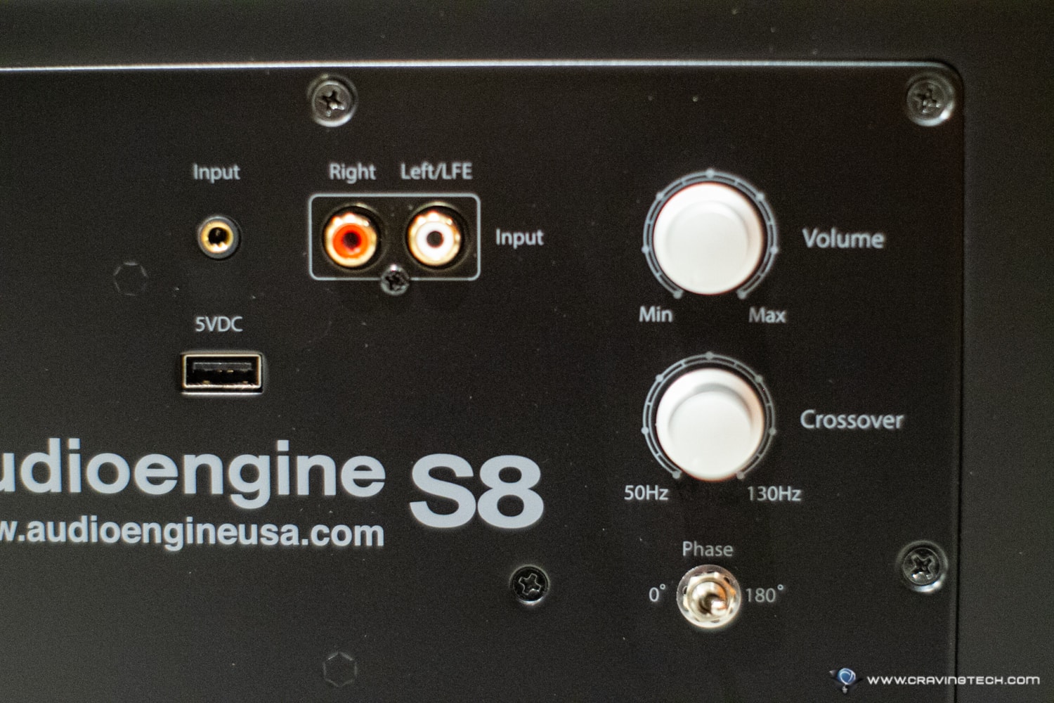 AudioEngine S8 Subwoofer Controls