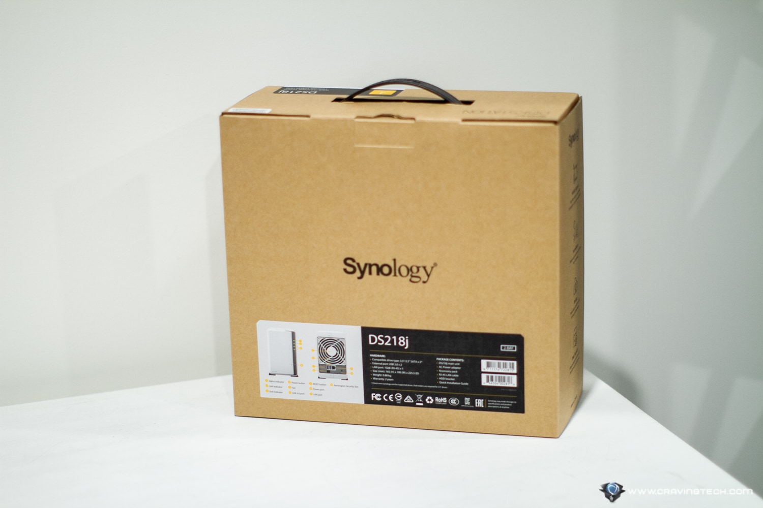 Synology-DS218j-Review Packaging