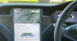 Tesla Model X charging at Supercharger