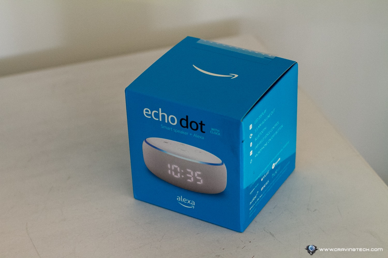Amazon Echo Dot with Clock unboxing