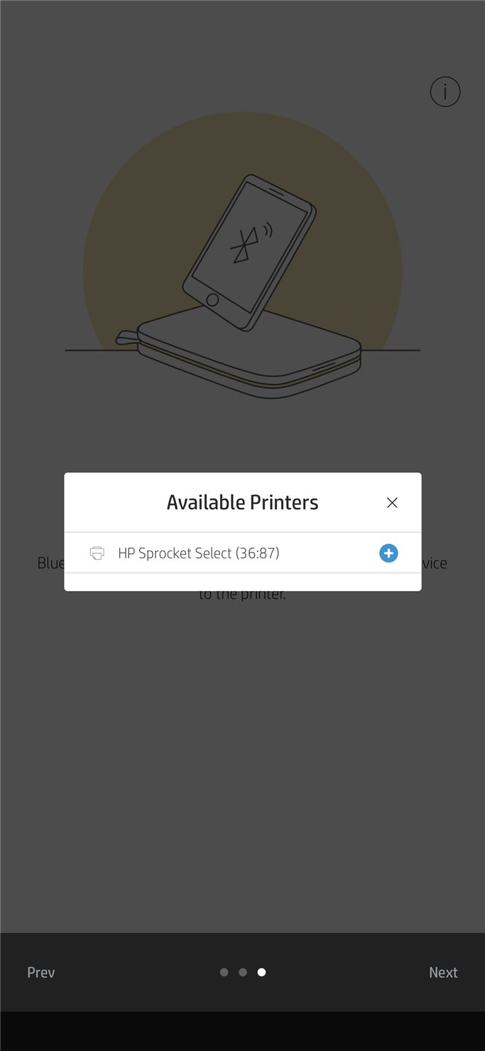 HP Sprocket Select setup