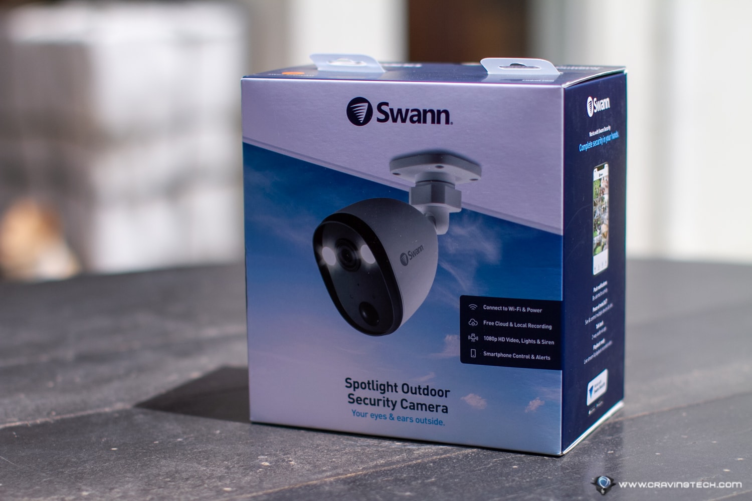 Swann Spotlight Outdoor Security Camera Packaging