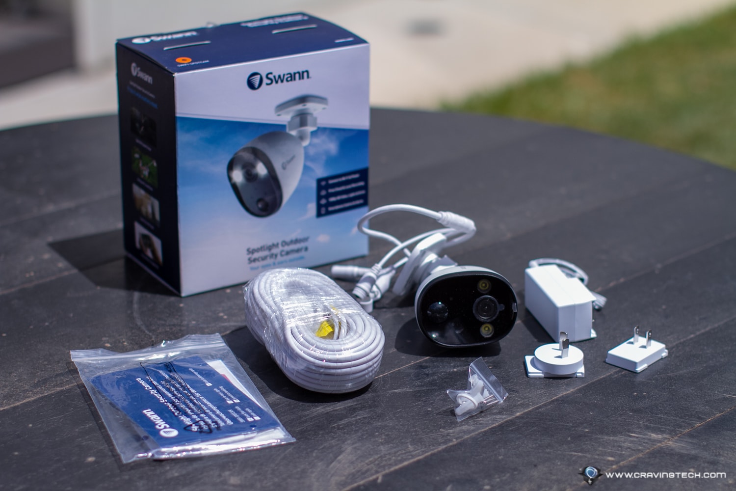 Swann Spotlight Outdoor Security Camera Packaging