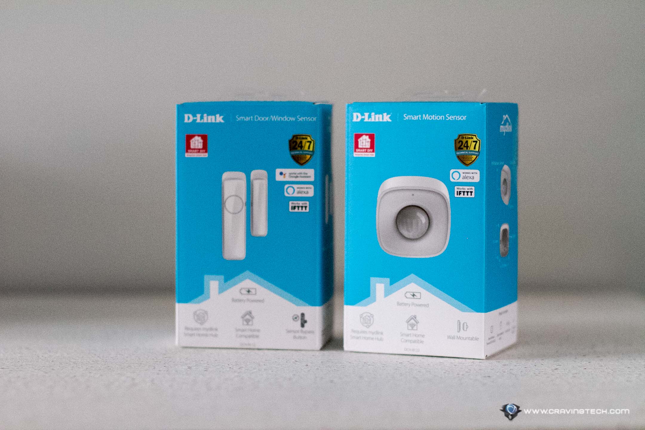 D-Link Smart DIY Security Kit boxes