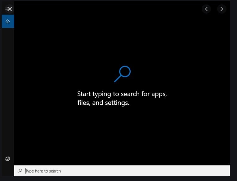 windows-10-search-blank