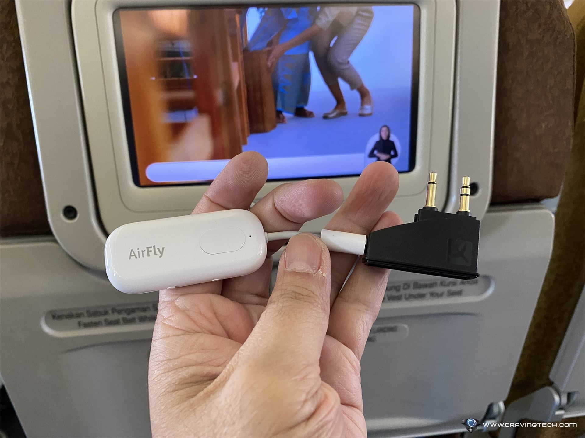 Airfly Pro on the plane