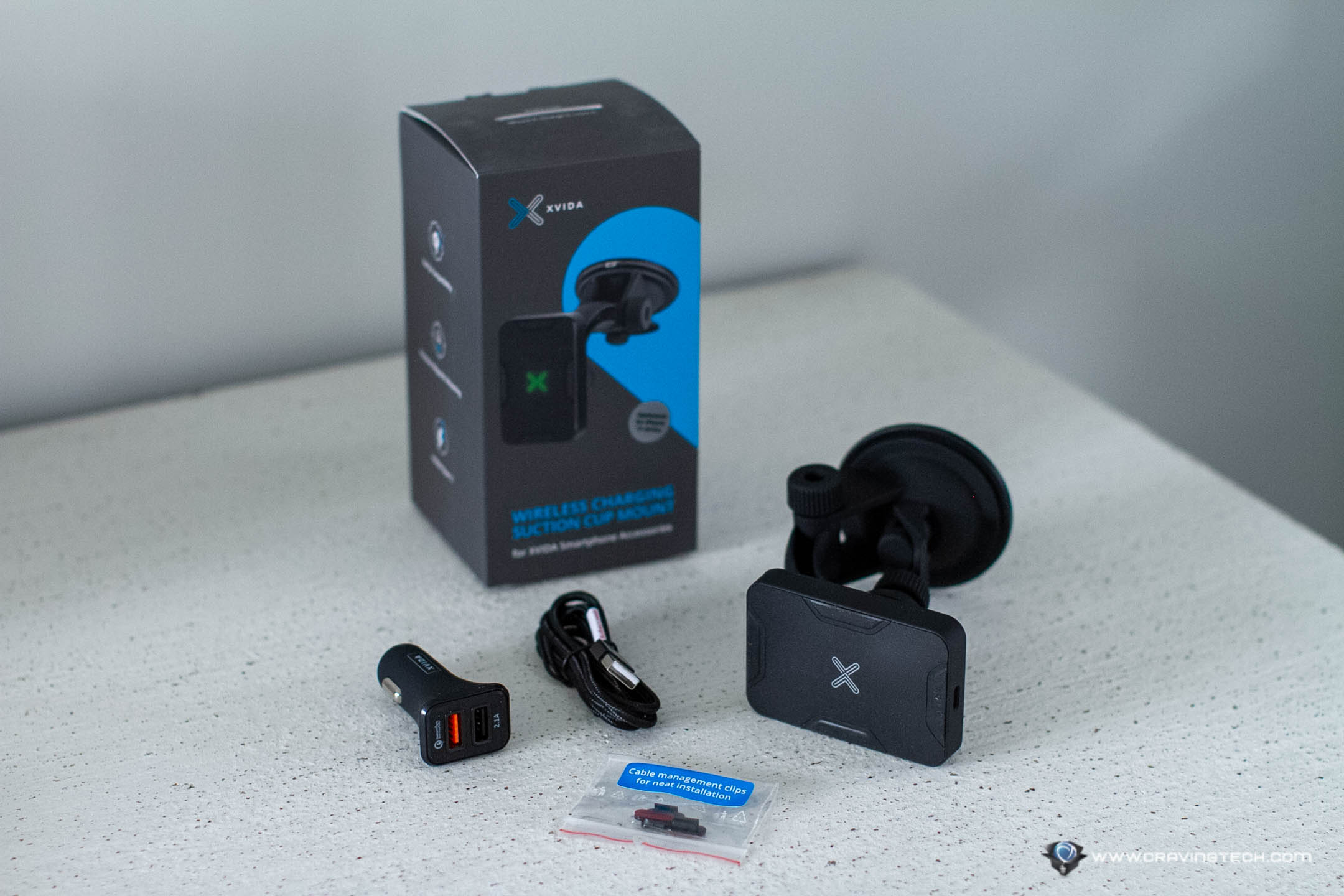 XVIDA MAGNETIC QI WIRELESS CHARGING SUCTION MOUNT Unboxing