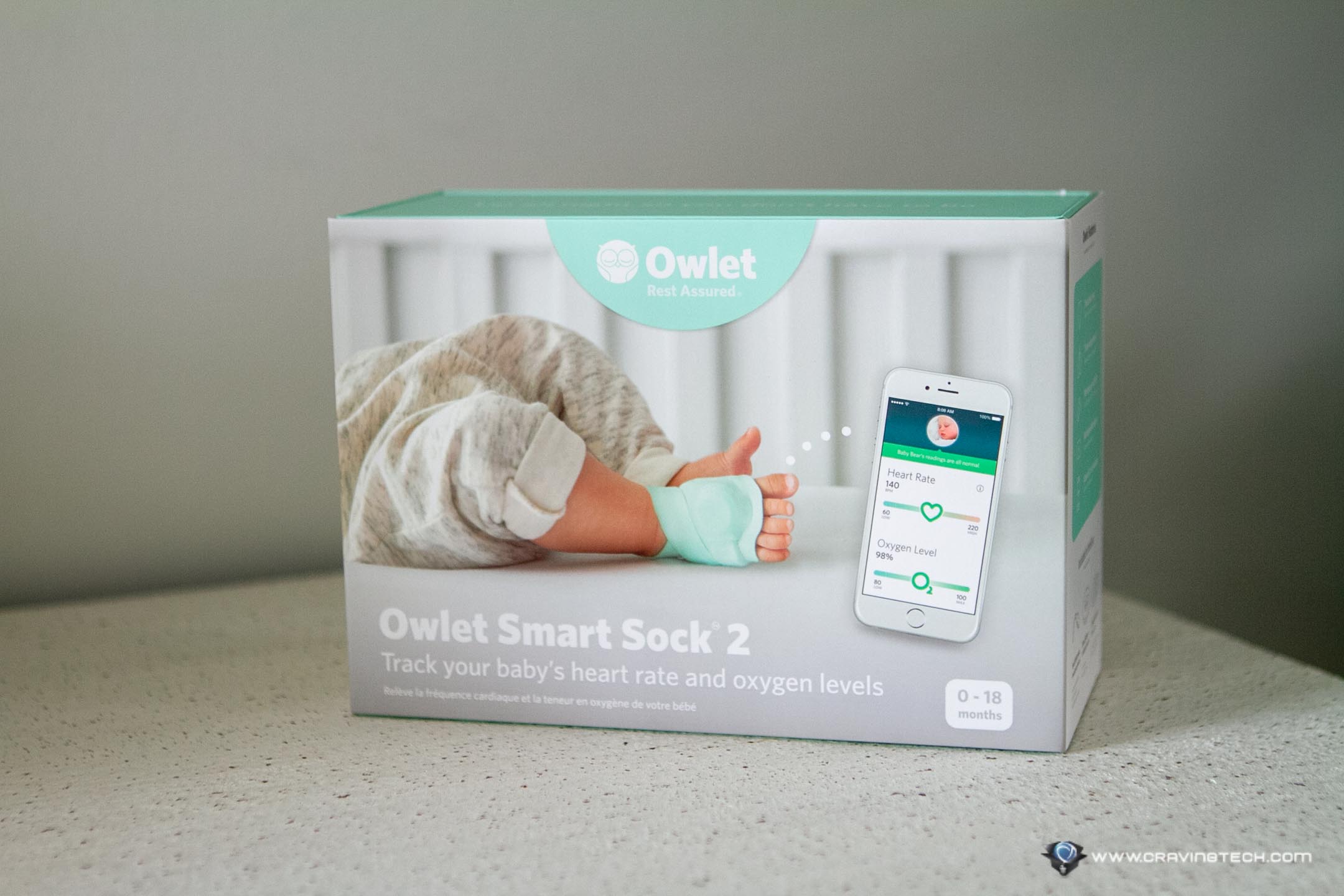 OWLET SMART SOCK 2 Baby Oxygen Level & Heart Rate Monitor *3 Sizes* 0-18 Months
