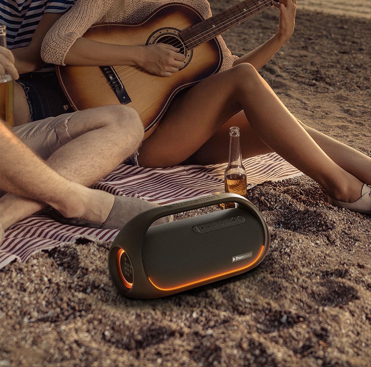 This portable speaker allows you to sync with more than 100 speakers for some party madness