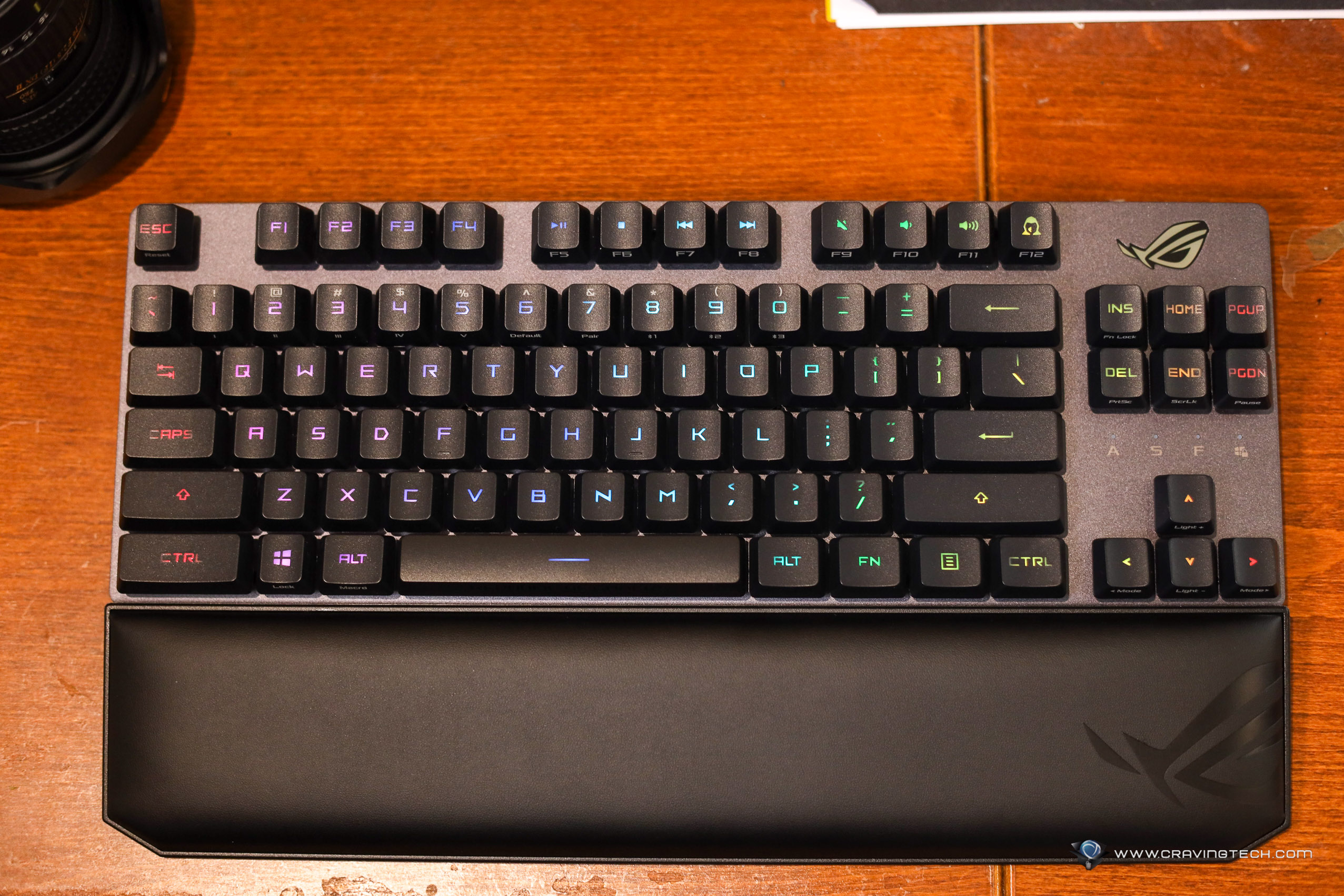 A premium, TKL, compact gaming optical mechanical keyboard from ROG