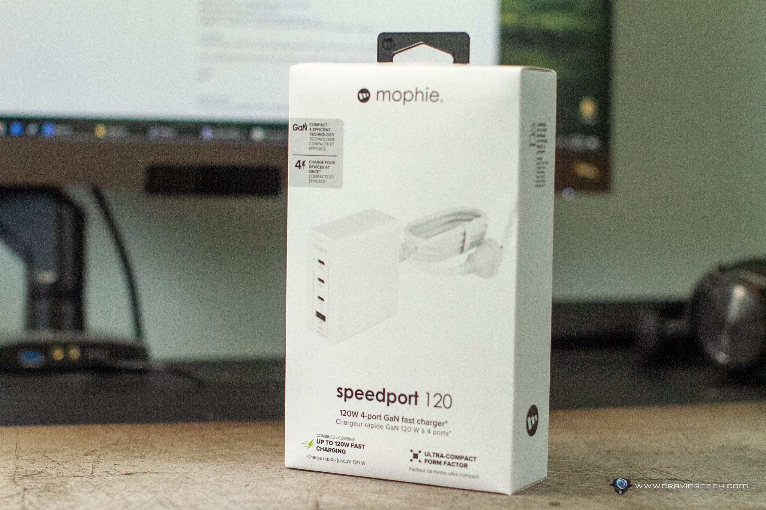 mophie speedport 120 4-port GaN wall charger (120W)