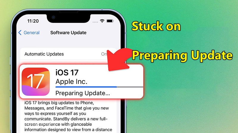iPhone Stuck on Preparing Update iOS 17? Here Is the Fix!