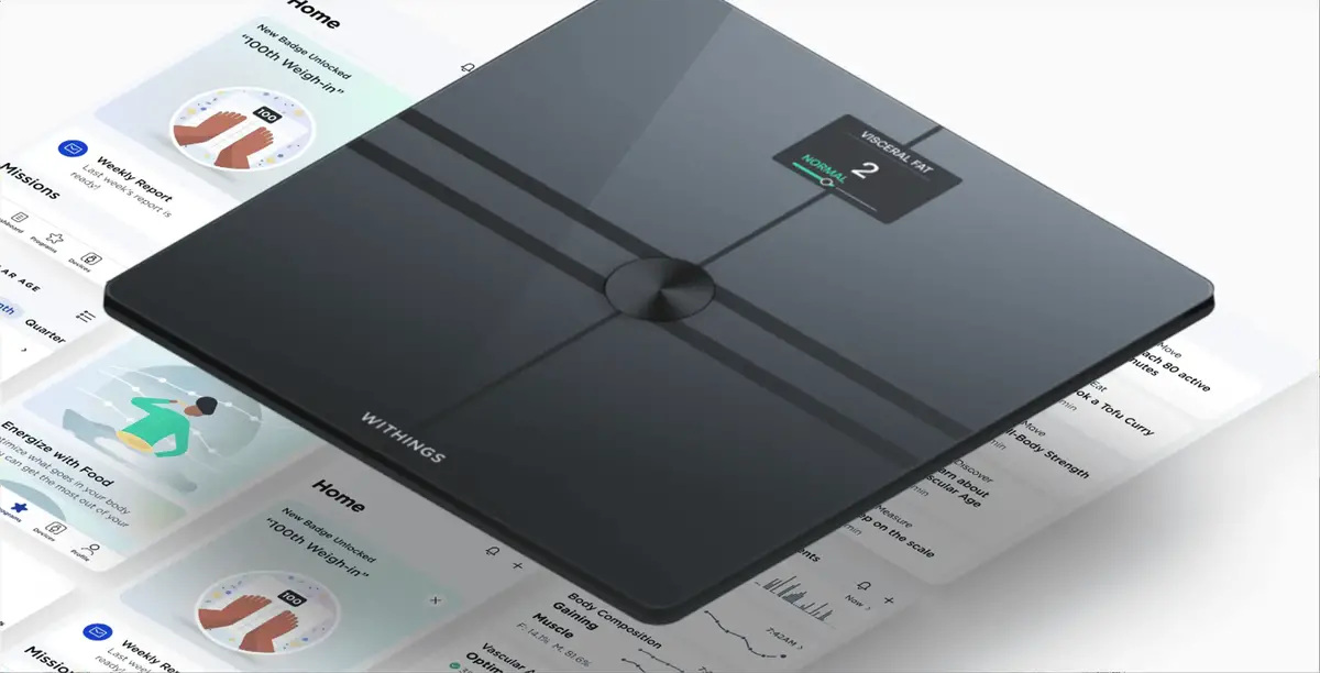 Withings' Body Scan scale can measure the composition of different
