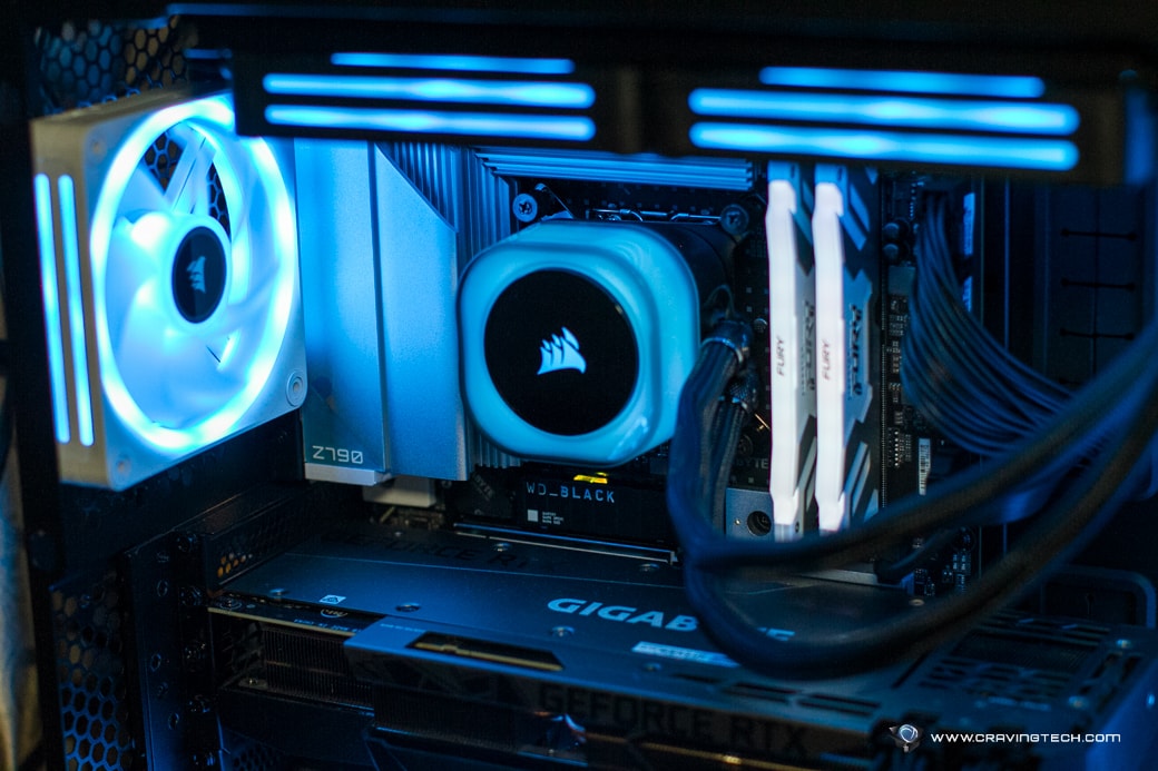 Cooling the Intel i7 14700K with CORSAIR iCUE H115i RGB AIO Liquid CPU Cooler & Fans