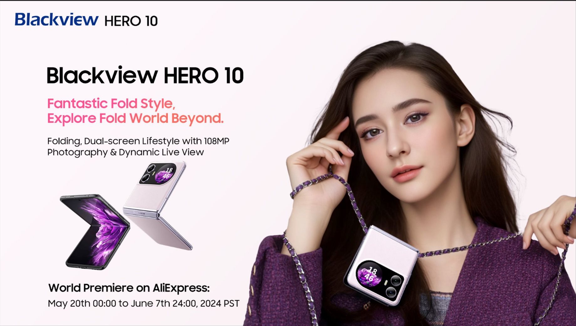 Blackview HERO 10 Globally Launches on AliExpress with Dual Screens, 108MP Camera & Android Dynamic Island! To Be the Cheapest Flip Phone!