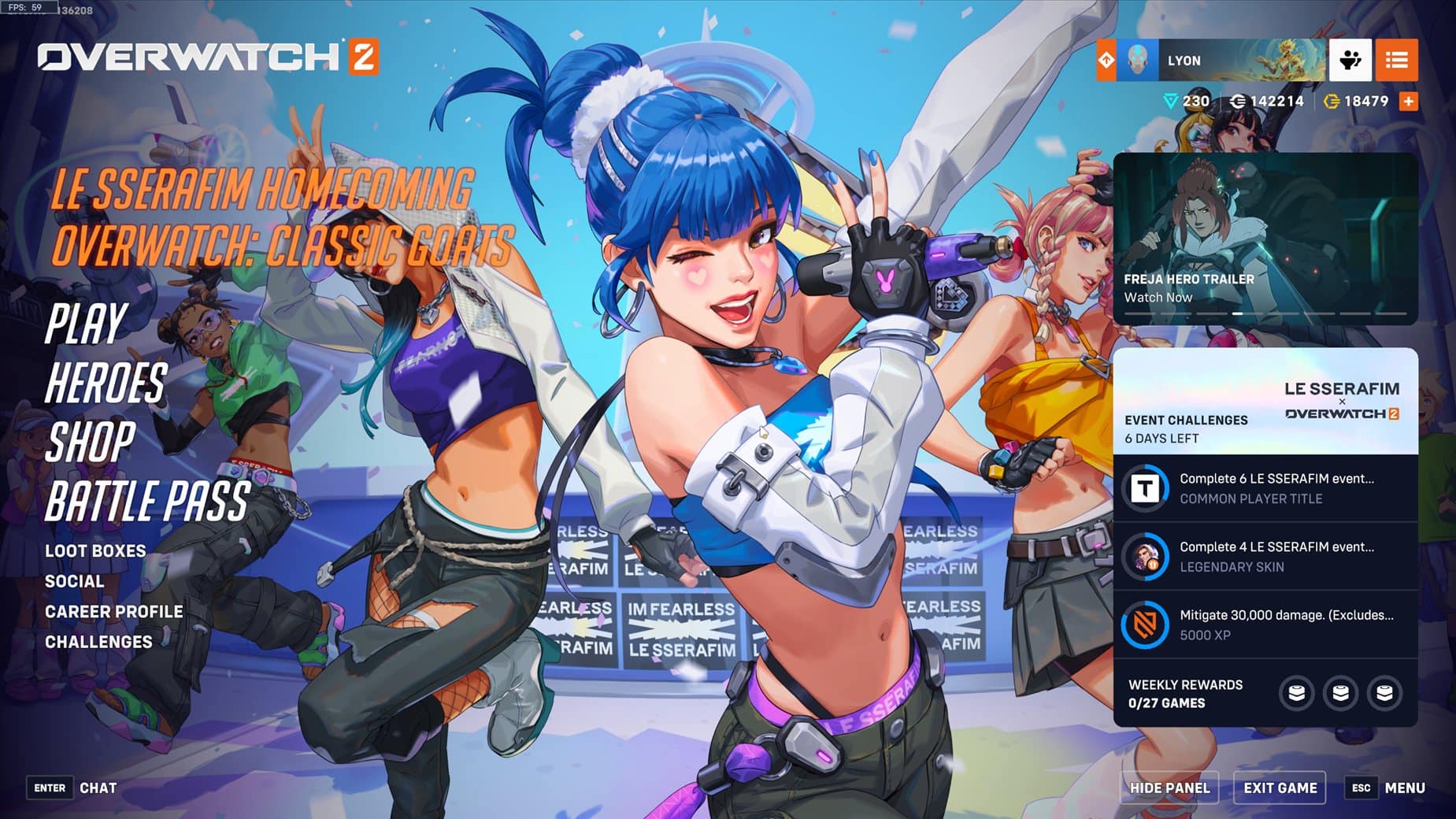 Overwatch 2 main screen