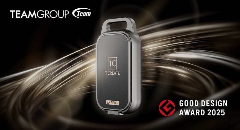 TEAMGROUP T-CREATE EXPERT P34F Find My External SSD Wins Japan Good Design Award 2025